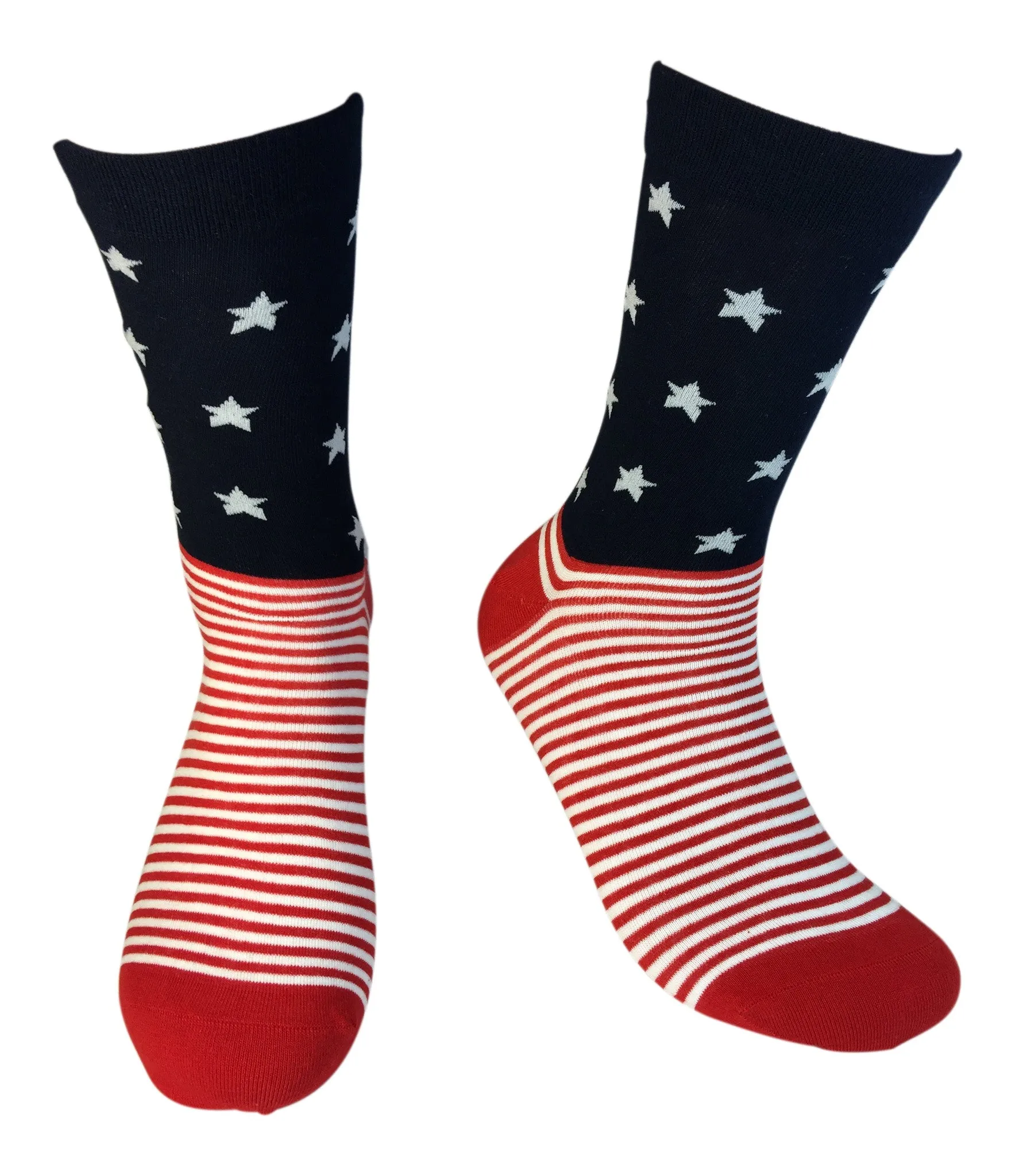 2 Pair Mens Funky Fun Colorful Socks - Hipster Power Socks - Premium Cotton Socks