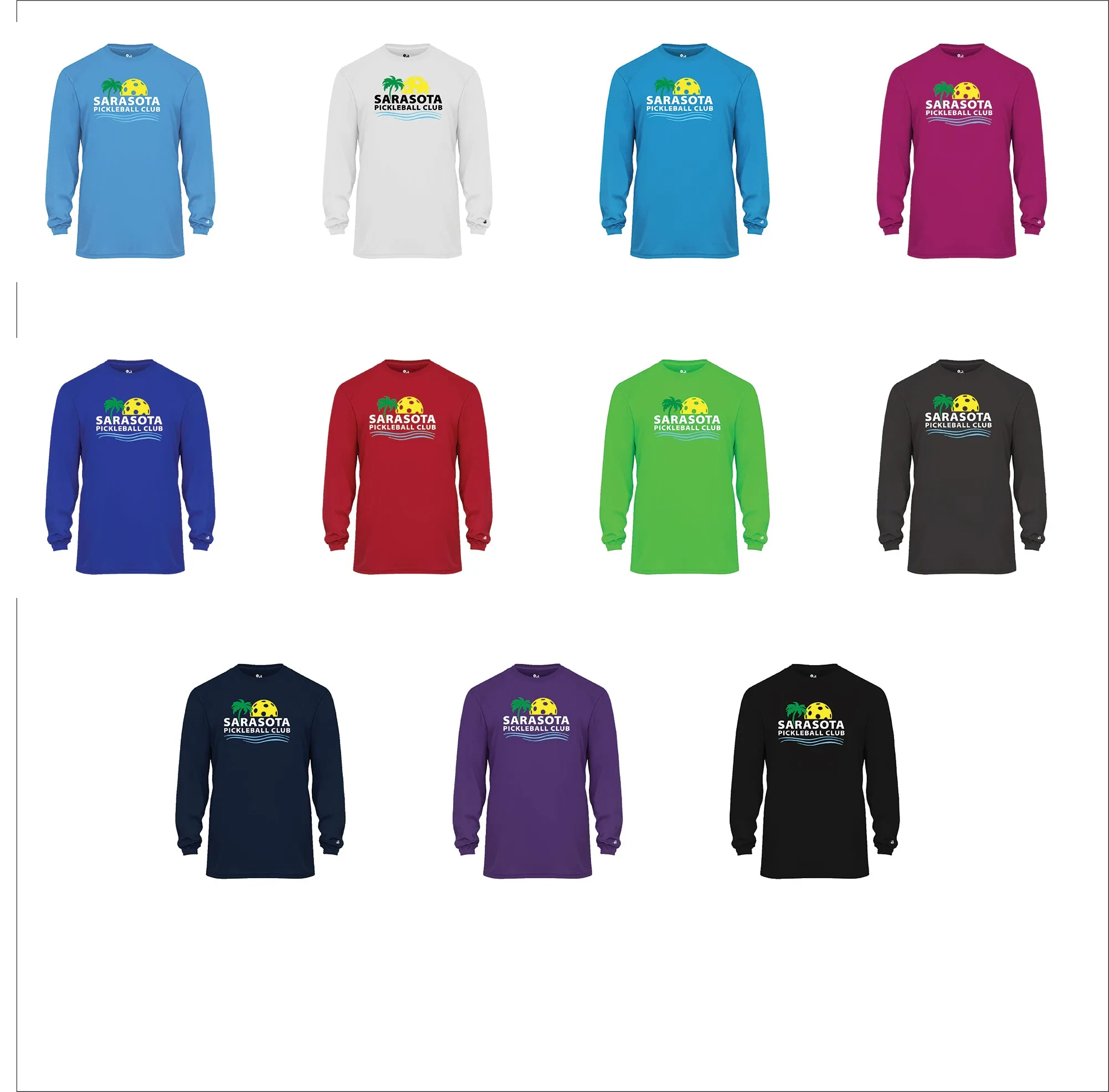 2021 Sarasota Pickleball Club Men's Performance Long Sleeve Shirt