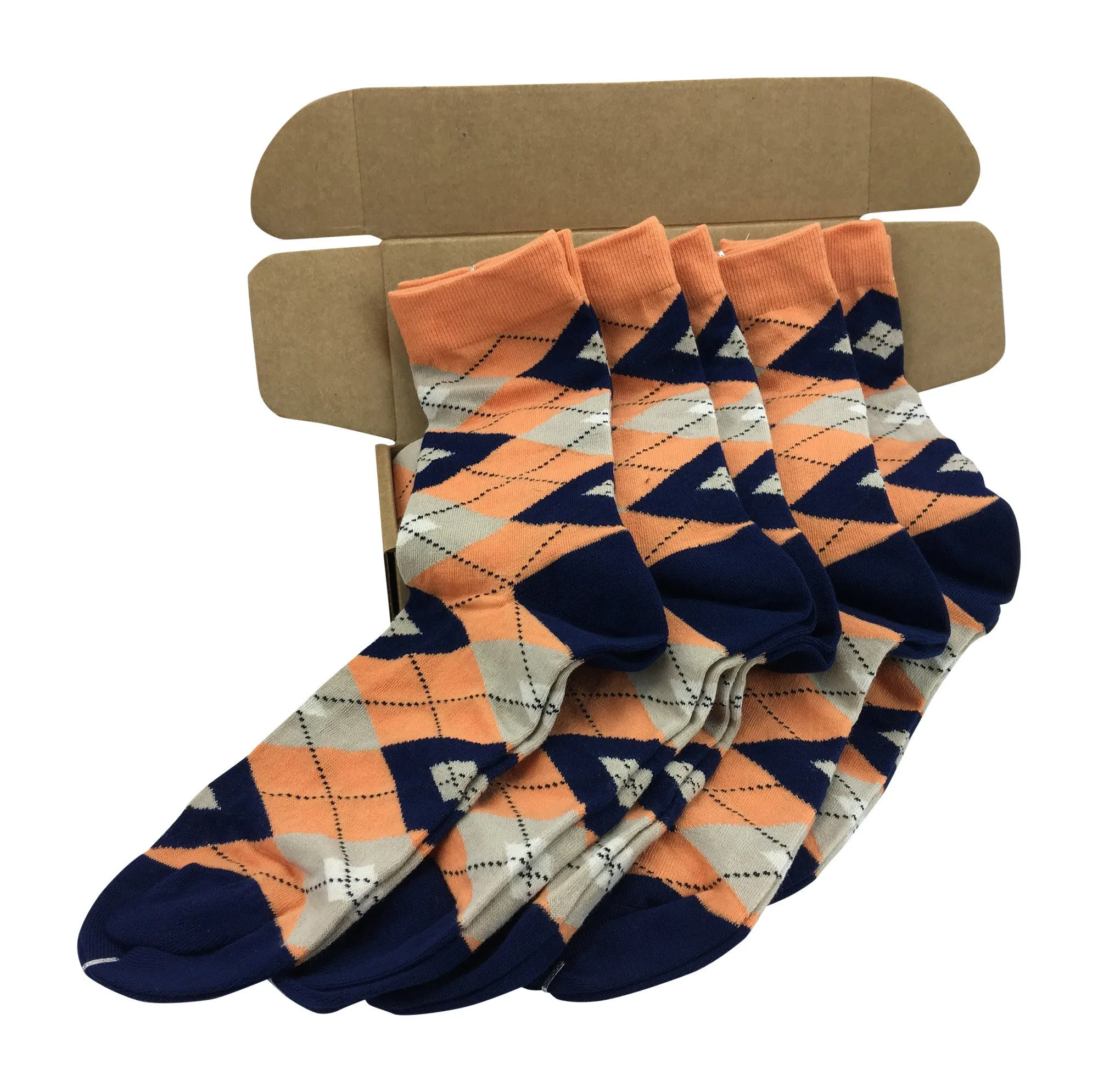 5 Pair Men Matching Fashion Dress Socks Gift Box-Groomsmen Weddings Party Socks