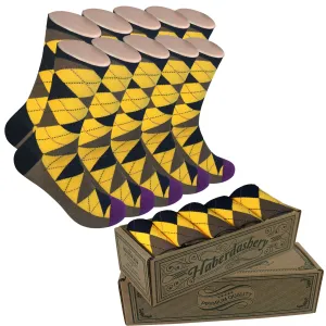 5 Pair Men Matching Fashion Dress Socks Gift Box-Groomsmen Weddings Party Socks