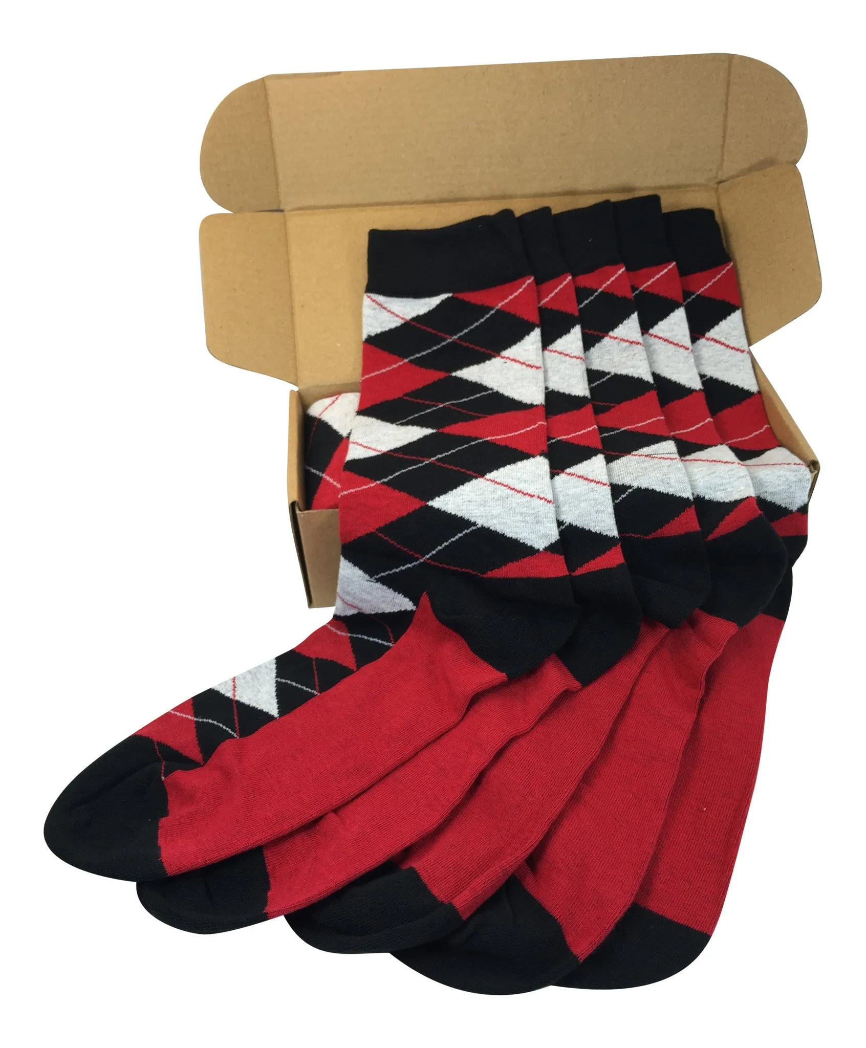 5 Pair Men Matching Fashion Dress Socks Gift Box-Groomsmen Weddings Party Socks