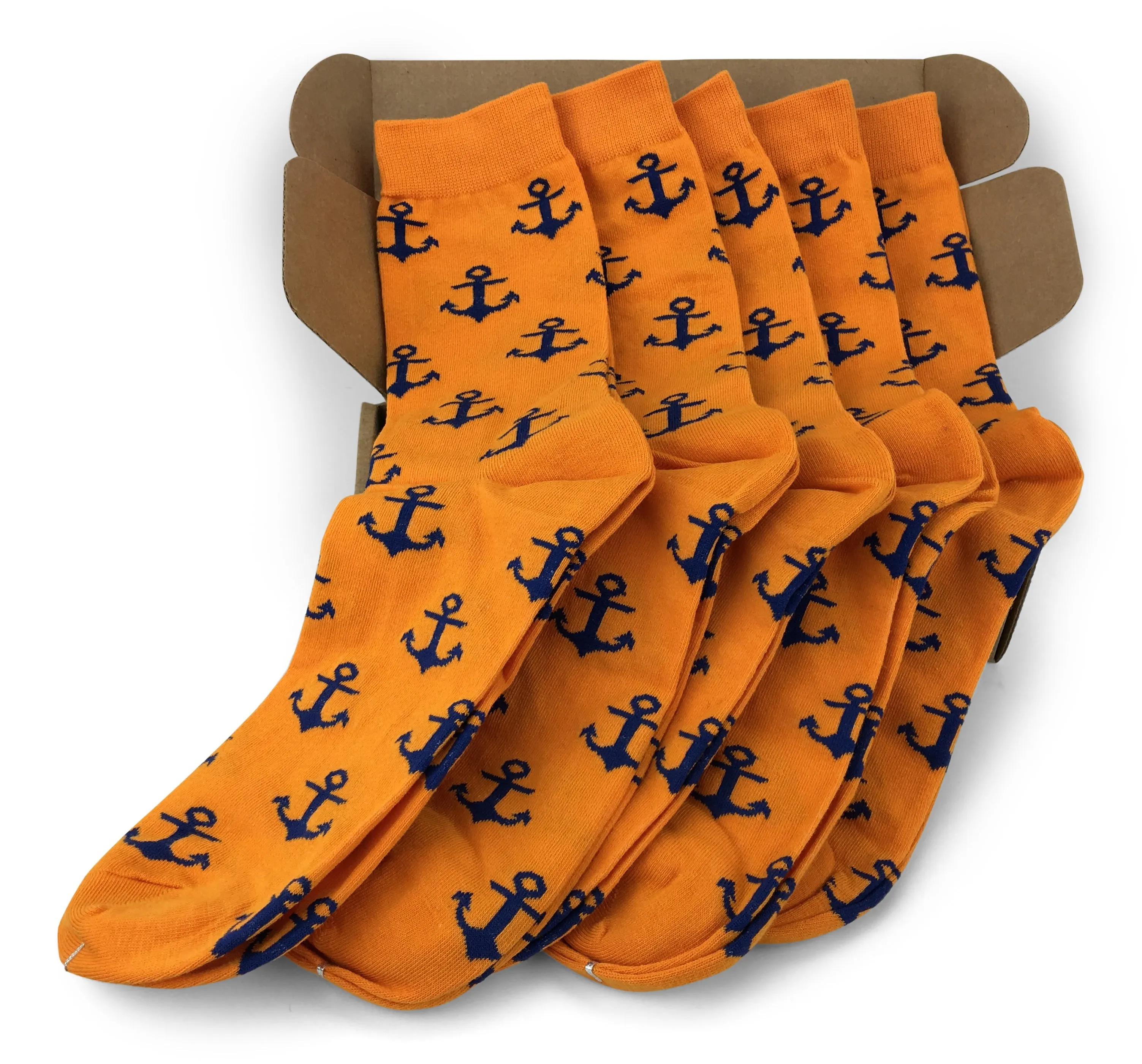 5 Pair Men Matching Fashion Dress Socks Gift Box-Groomsmen Weddings Party Socks