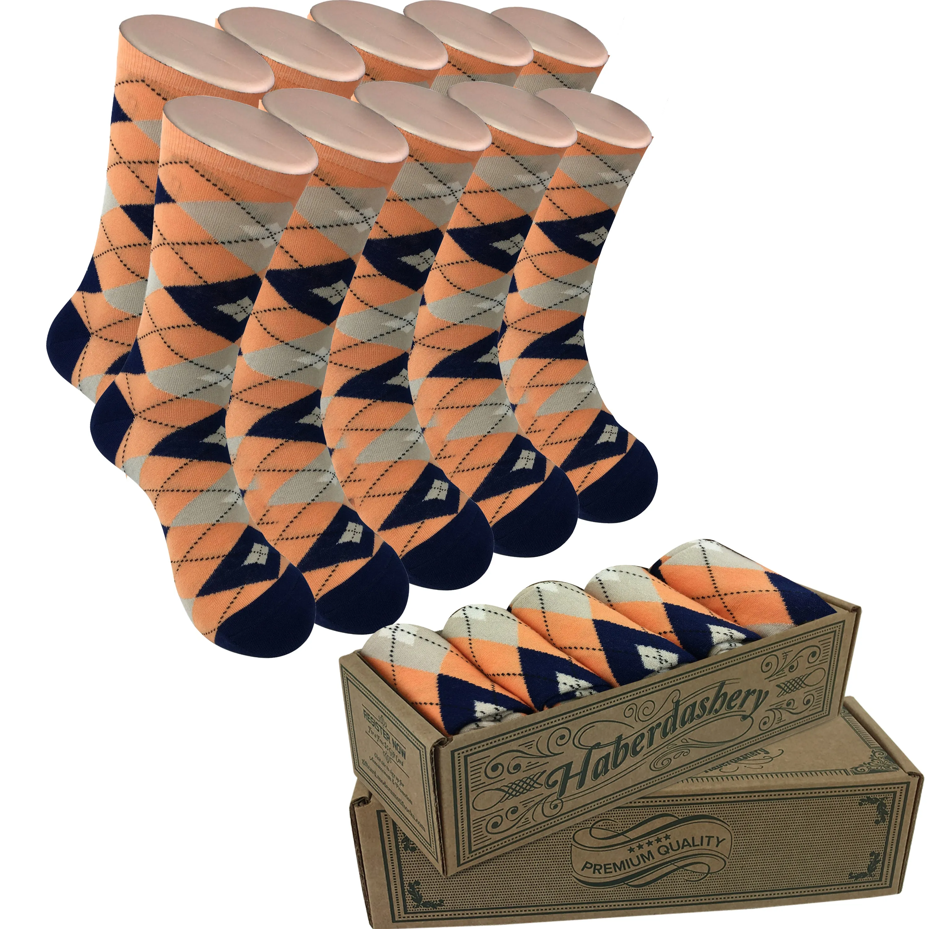 5 Pair Men Matching Fashion Dress Socks Gift Box-Groomsmen Weddings Party Socks