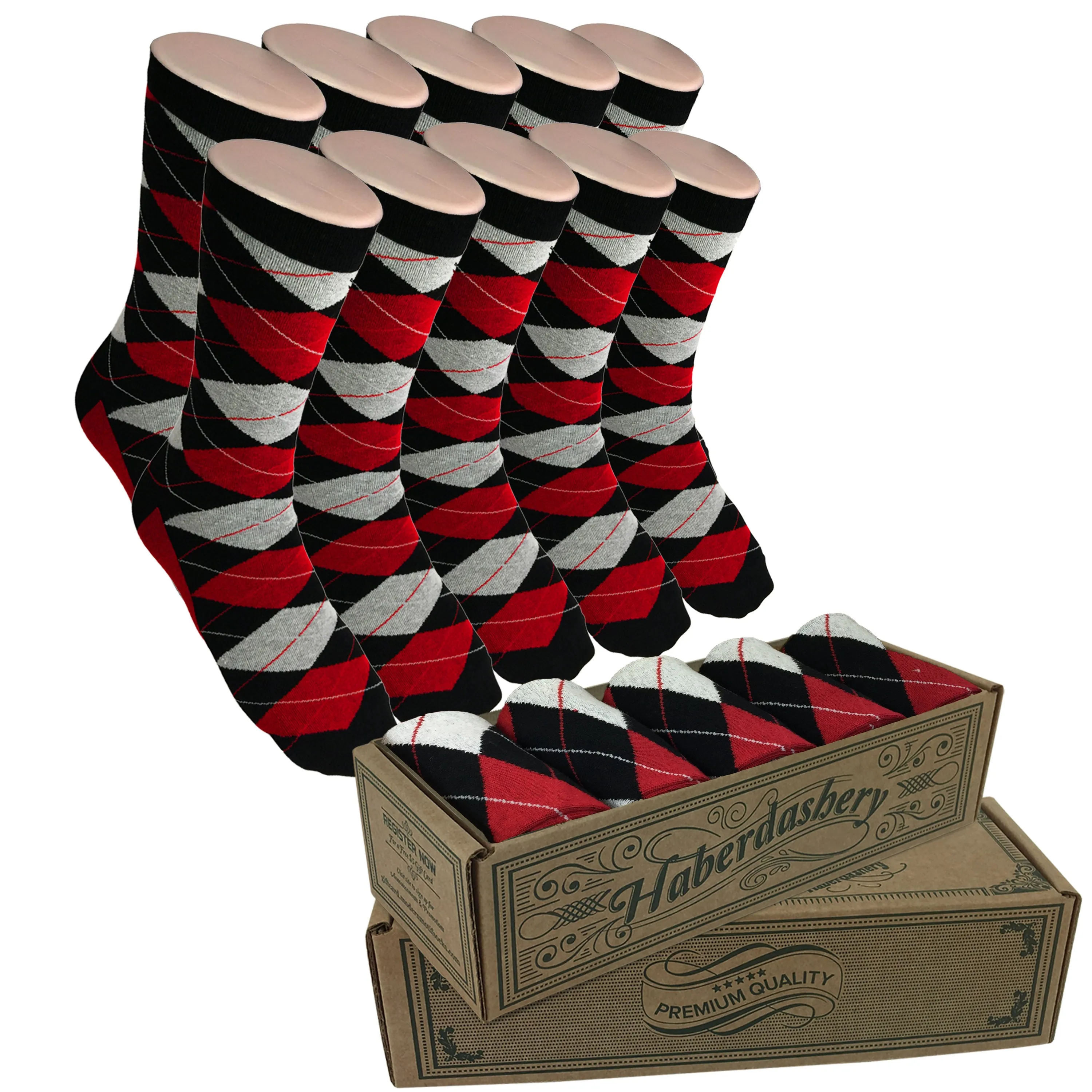 5 Pair Men Matching Fashion Dress Socks Gift Box-Groomsmen Weddings Party Socks