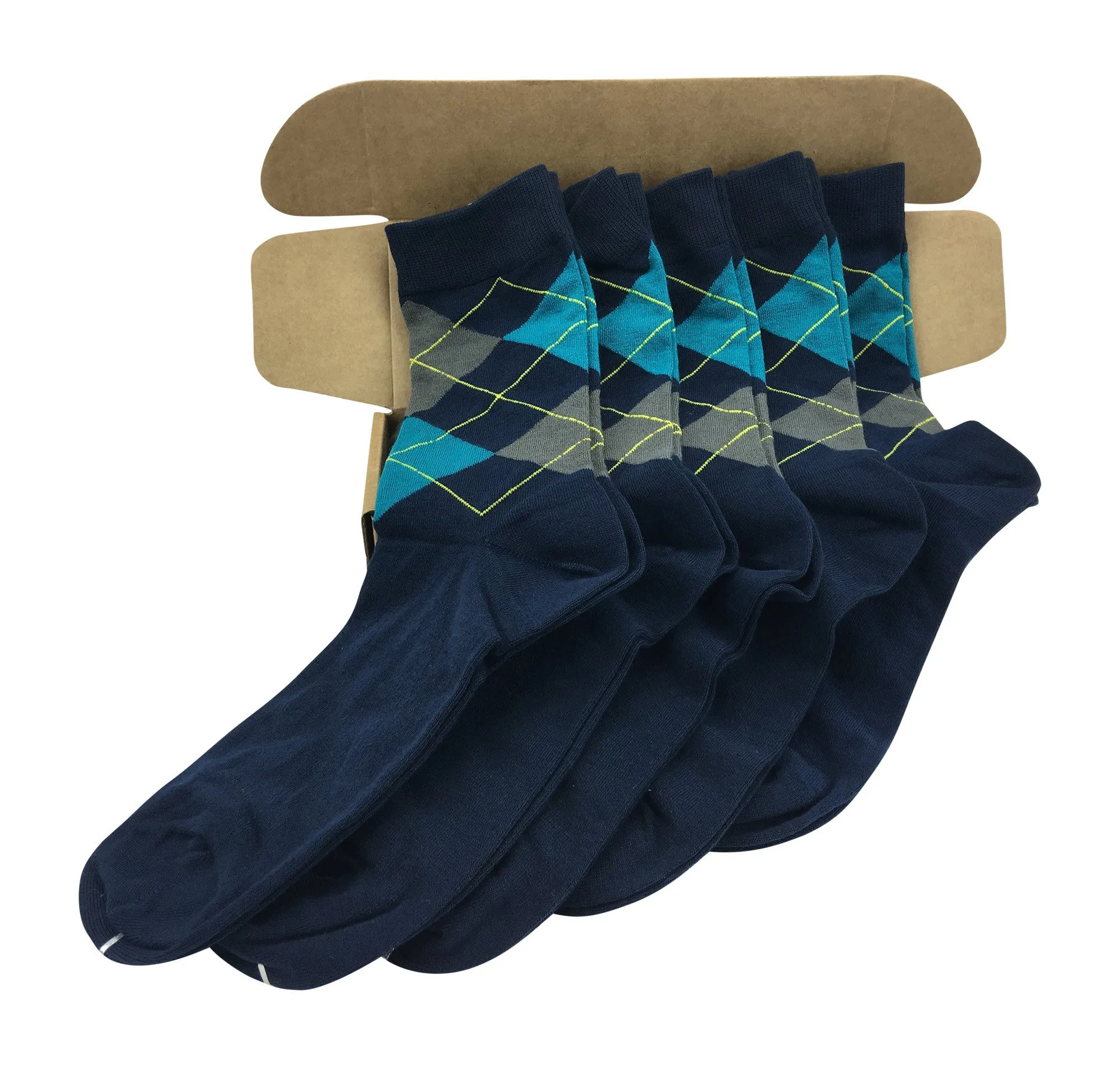5 Pair Men Matching Fashion Dress Socks Gift Box-Groomsmen Weddings Party Socks