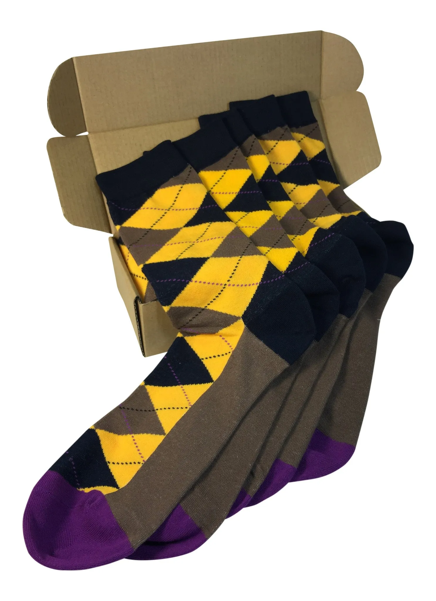 5 Pair Men Matching Fashion Dress Socks Gift Box-Groomsmen Weddings Party Socks