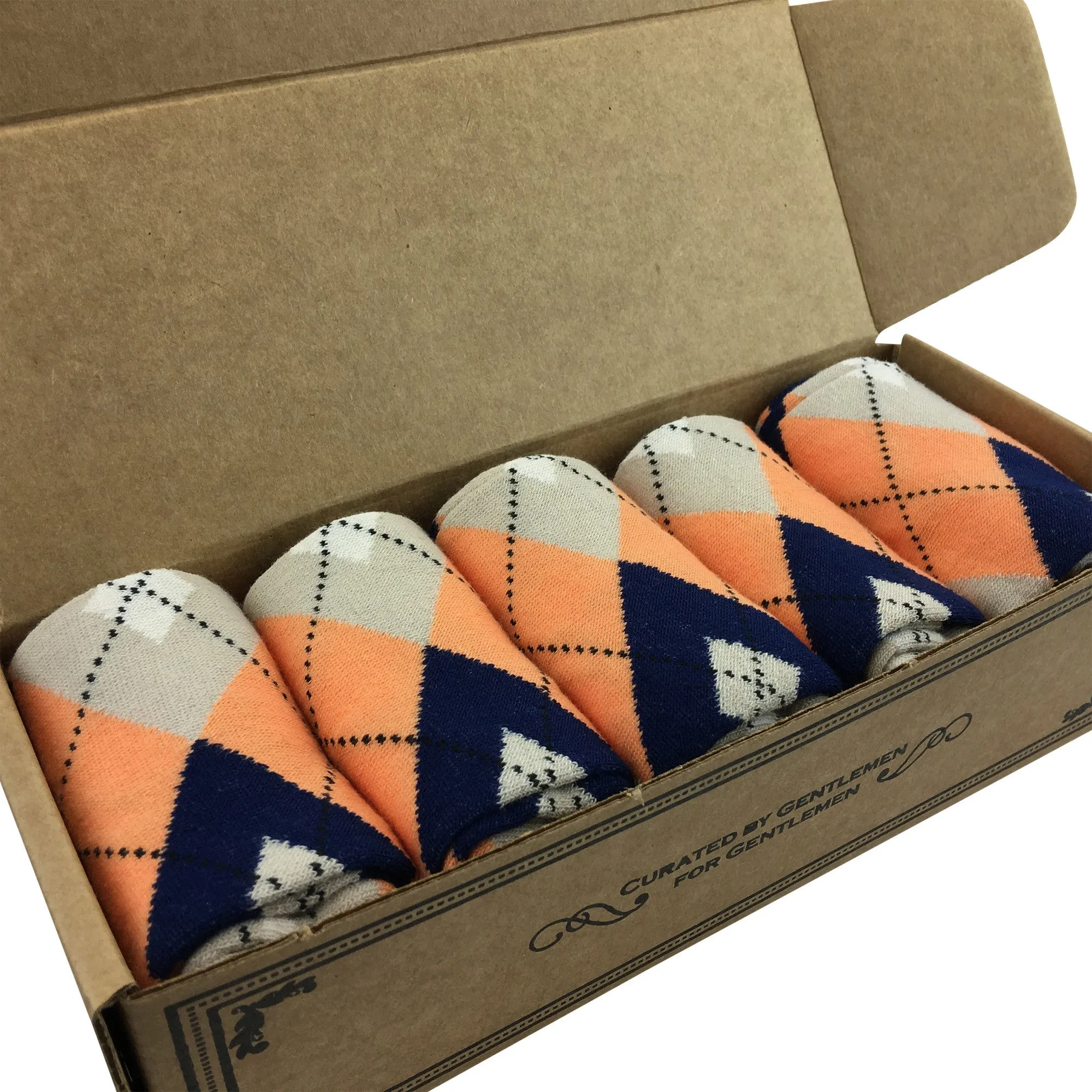 5 Pair Men Matching Fashion Dress Socks Gift Box-Groomsmen Weddings Party Socks