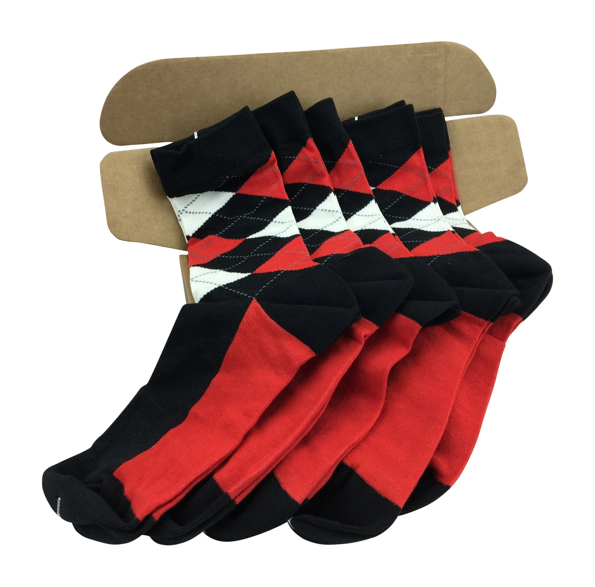 5 Pair Men Matching Fashion Dress Socks Gift Box-Groomsmen Weddings Party Socks