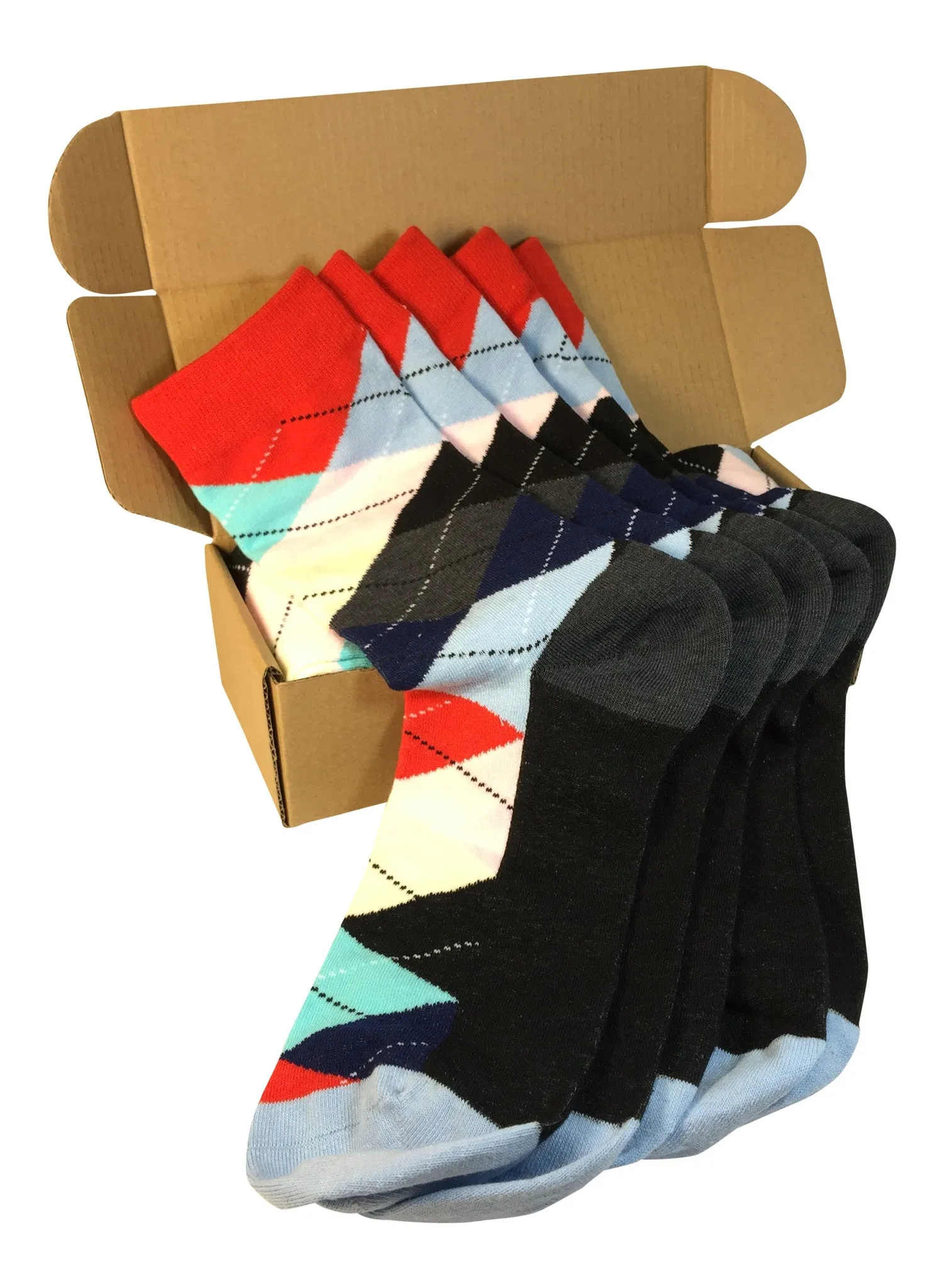 5 Pair Men Matching Fashion Dress Socks Gift Box-Groomsmen Weddings Party Socks