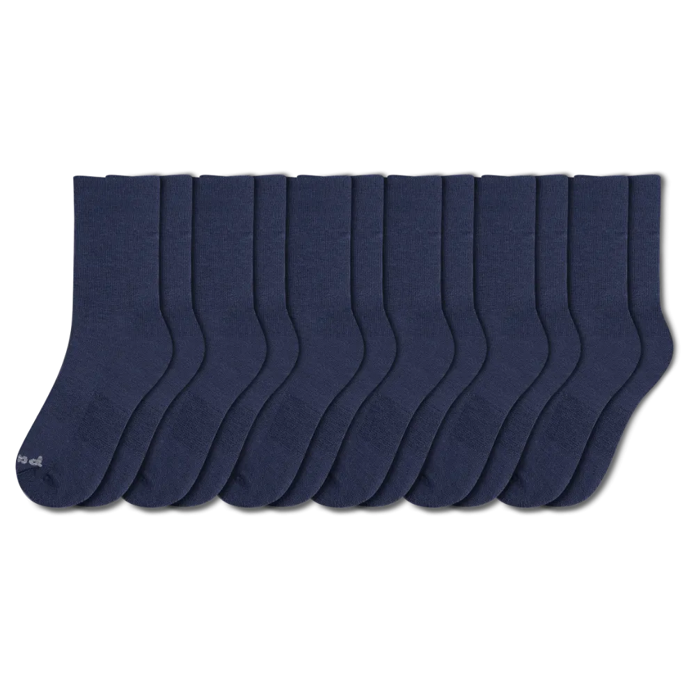 6 Pack - Men's Light-Weight Crew Pacas Socks