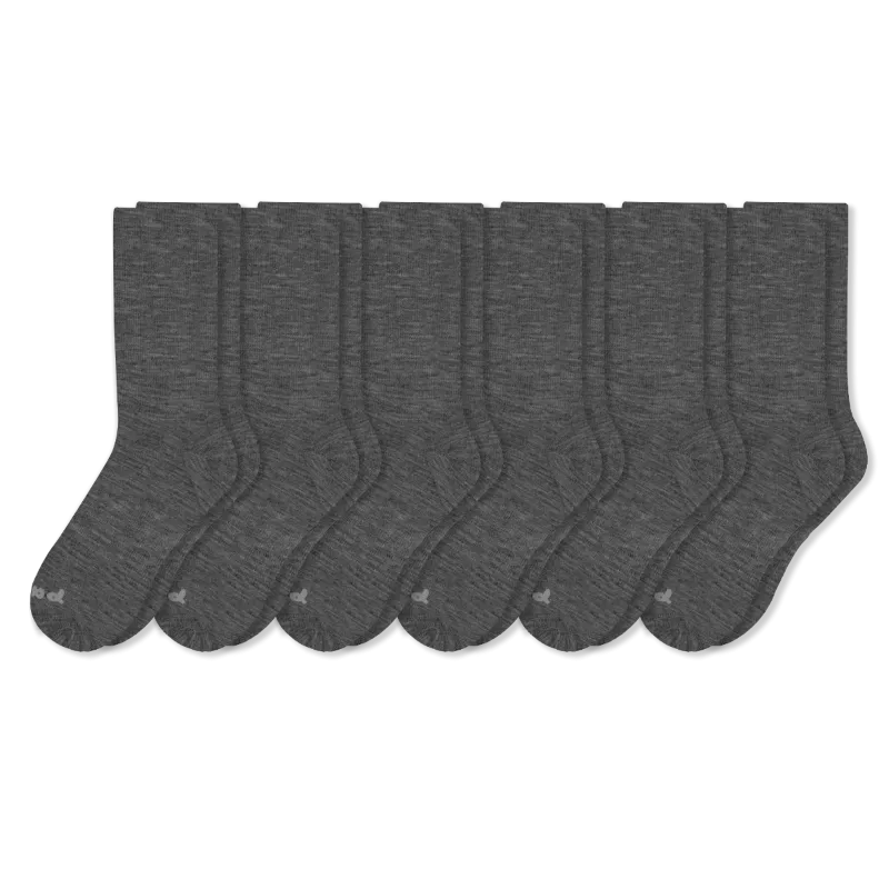 6 Pack - Men's Light-Weight Crew Pacas Socks