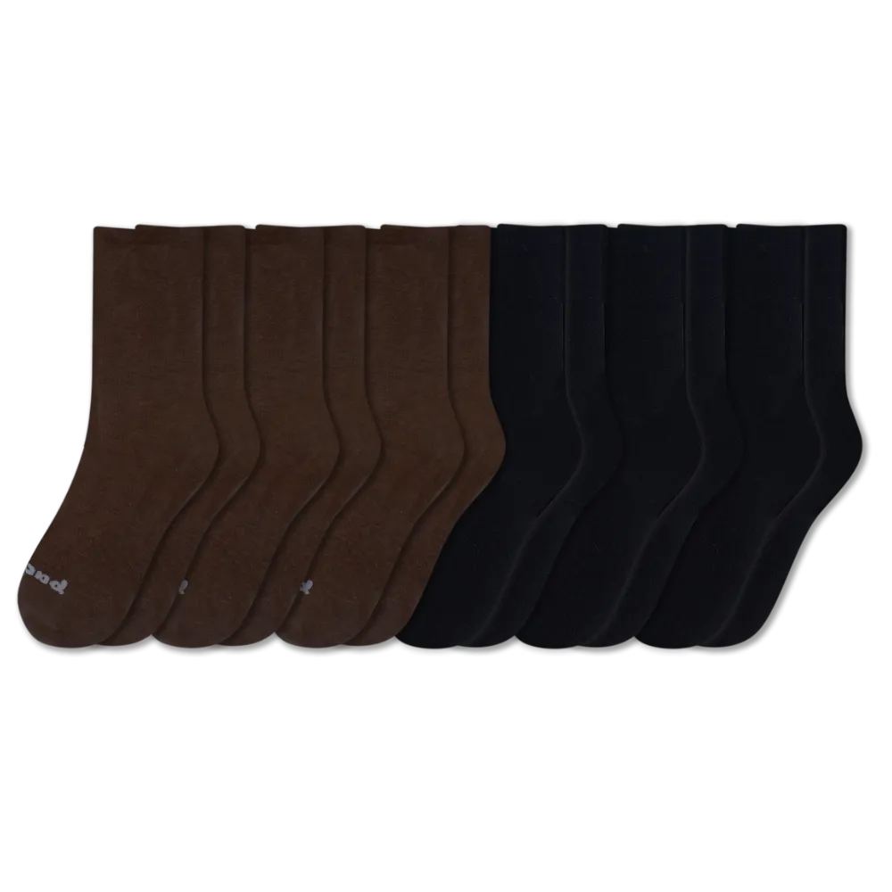 6 Pack - Men's Light-Weight Crew Pacas Socks