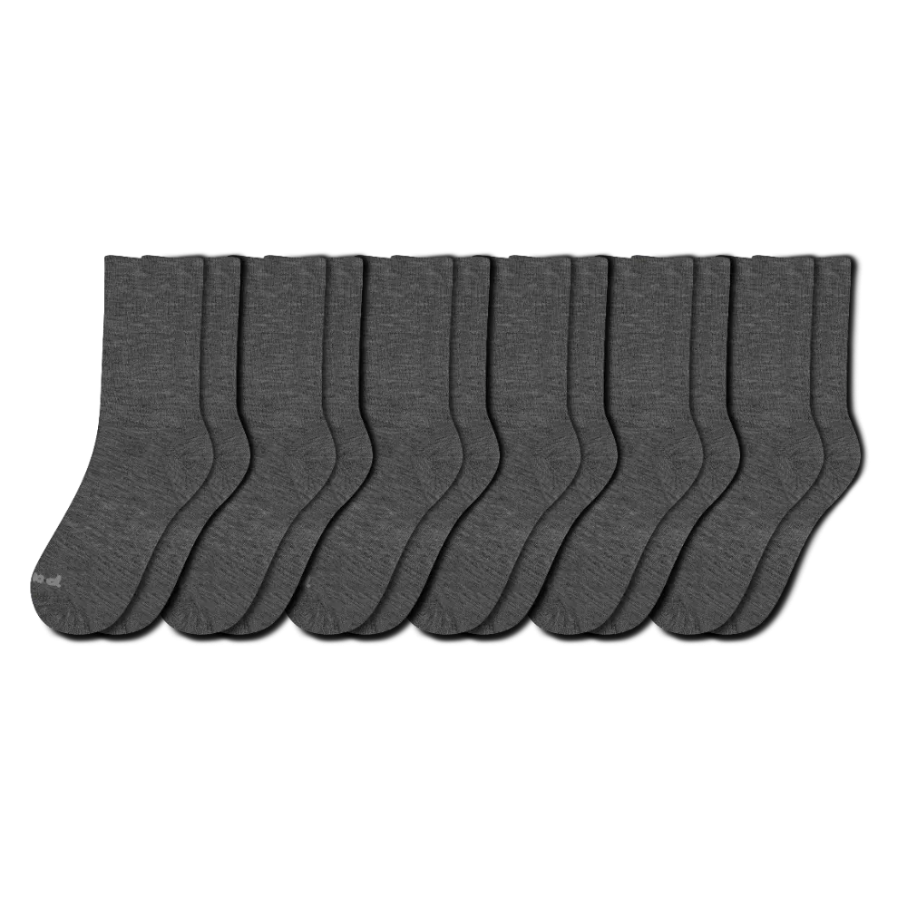 6 Pack - Men's Light-Weight Crew Pacas Socks