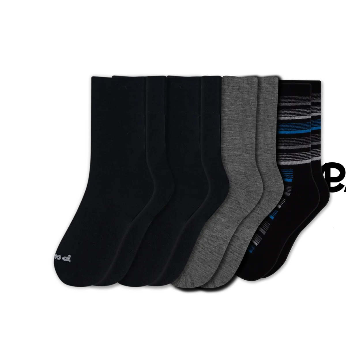 6 Pack - Men's Light-Weight Crew Pacas Socks