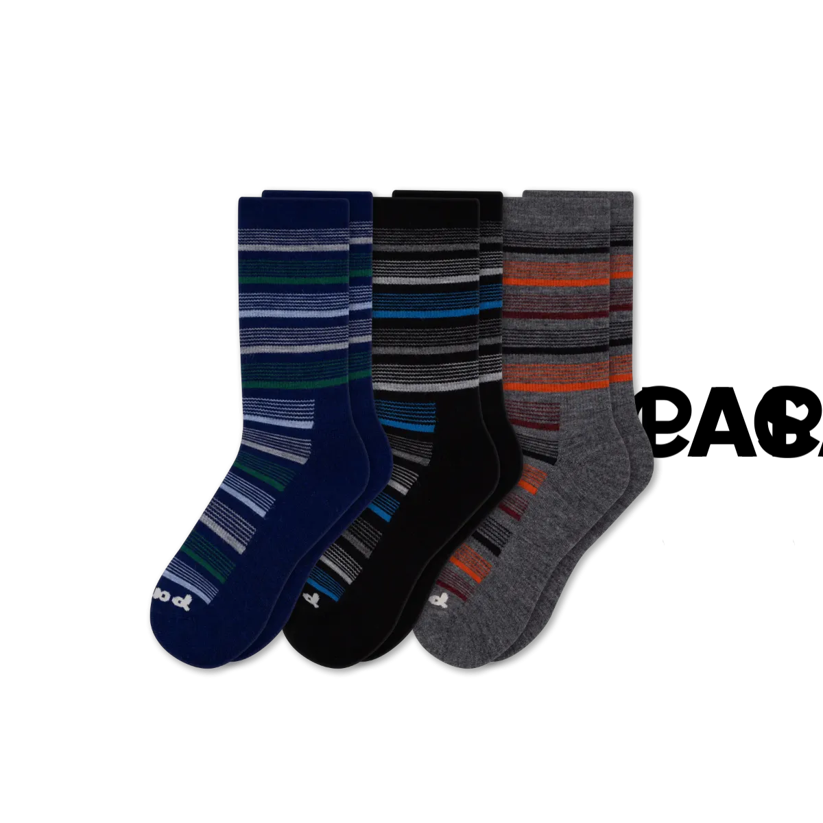 6 Pack - Men's Light-Weight Crew Pacas Socks