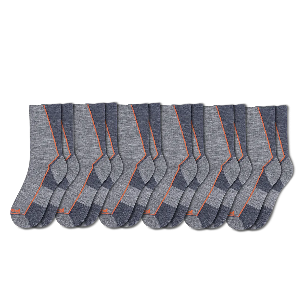 6 Pack - Men's Light-Weight Crew Pacas Socks