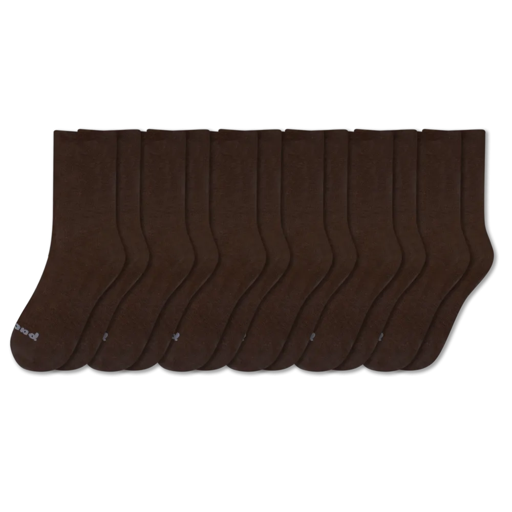 6 Pack - Men's Light-Weight Crew Pacas Socks