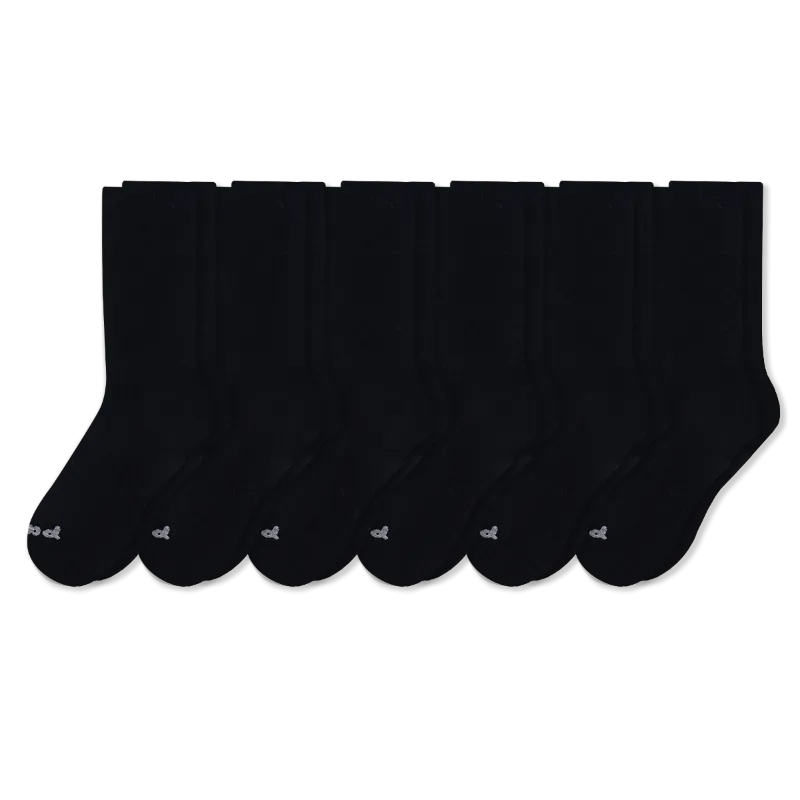 6 Pack - Men's Light-Weight Crew Pacas Socks