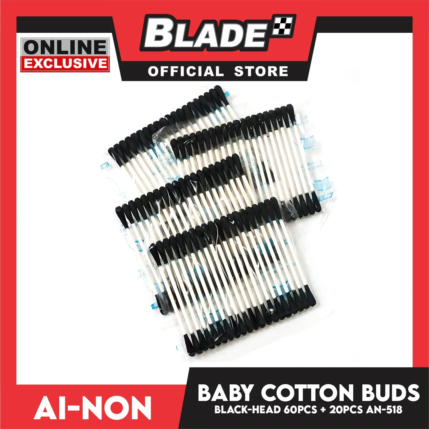 Ainon Baby Cotton Buds Black-Head 60pcs AN-518