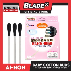 Ainon Baby Cotton Buds Black-Head 60pcs AN-518