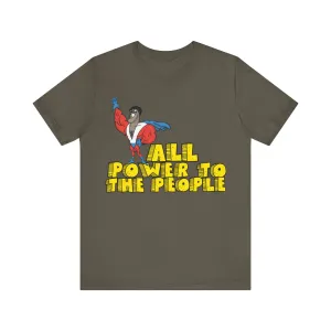 All Power To The People/Schoolhouse Font: Unisex Jersey Short Sleeve Tee