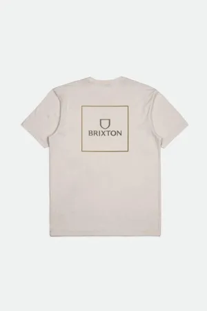 ALPHA SQUARE S/S STANDARD TEE - CREAM/OLIVE