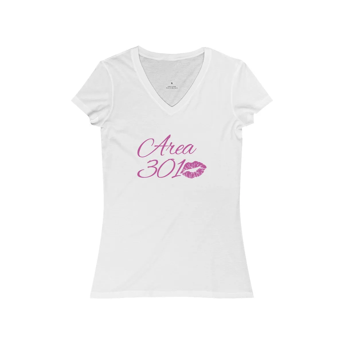 Area 301 Kiss - Women's Jersey Short Sleeve V-Neck Tee