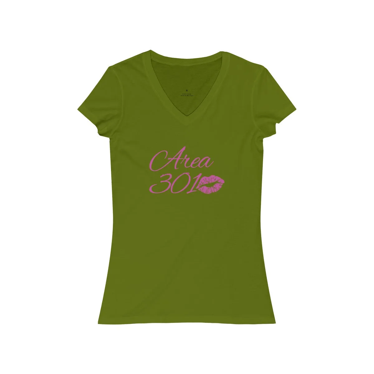 Area 301 Kiss - Women's Jersey Short Sleeve V-Neck Tee