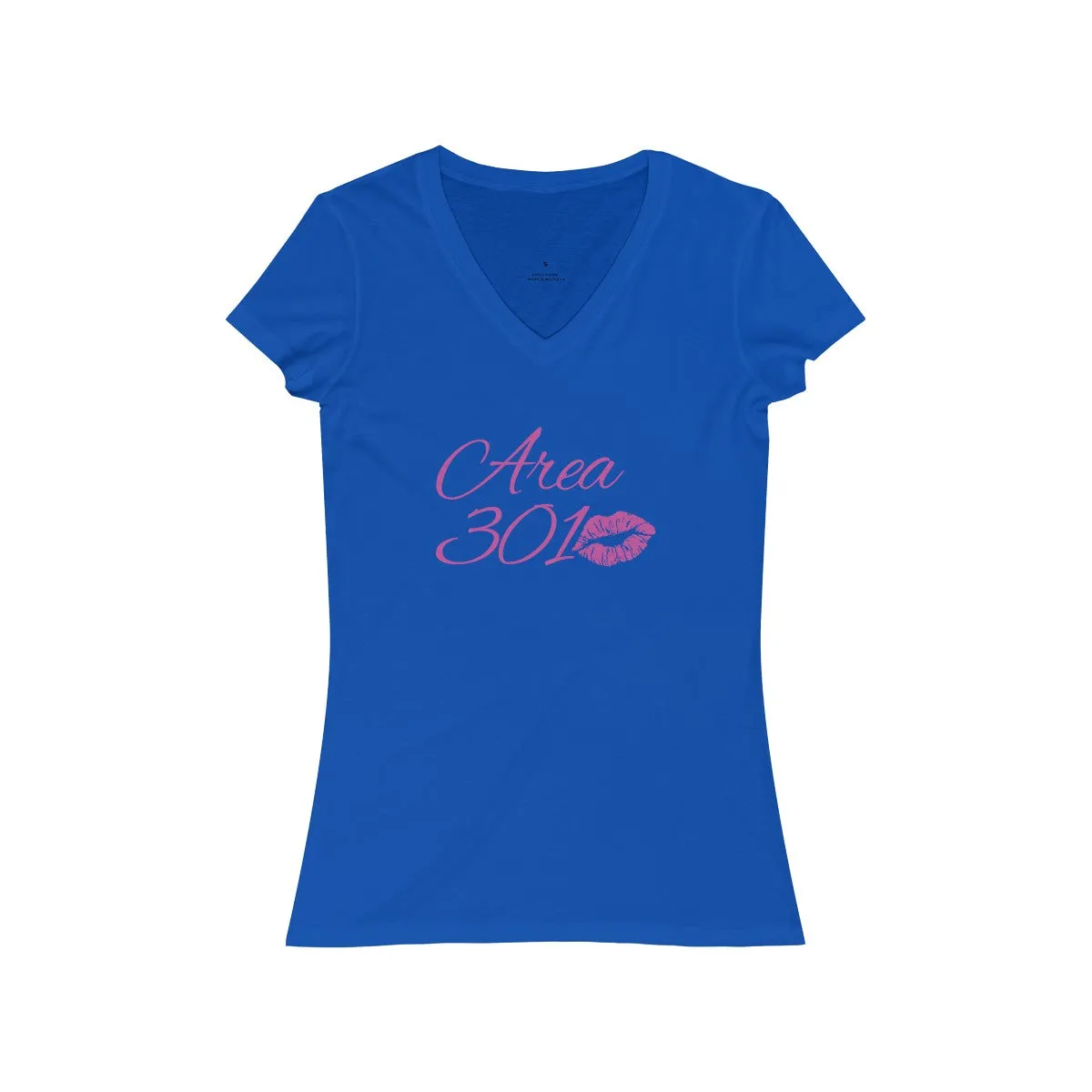 Area 301 Kiss - Women's Jersey Short Sleeve V-Neck Tee