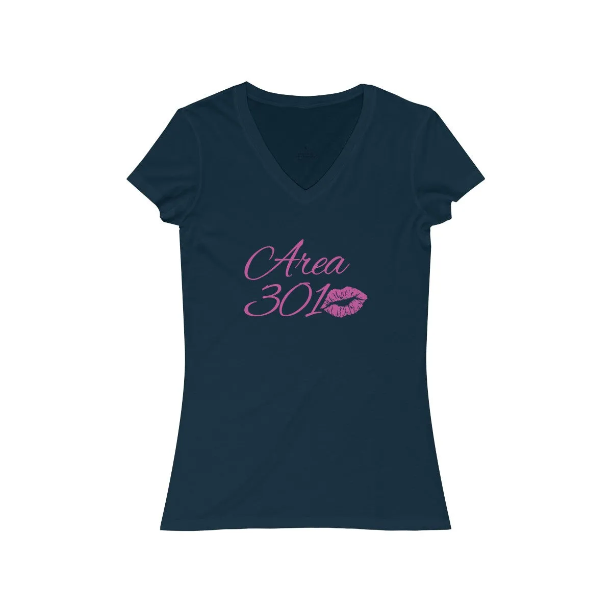 Area 301 Kiss - Women's Jersey Short Sleeve V-Neck Tee