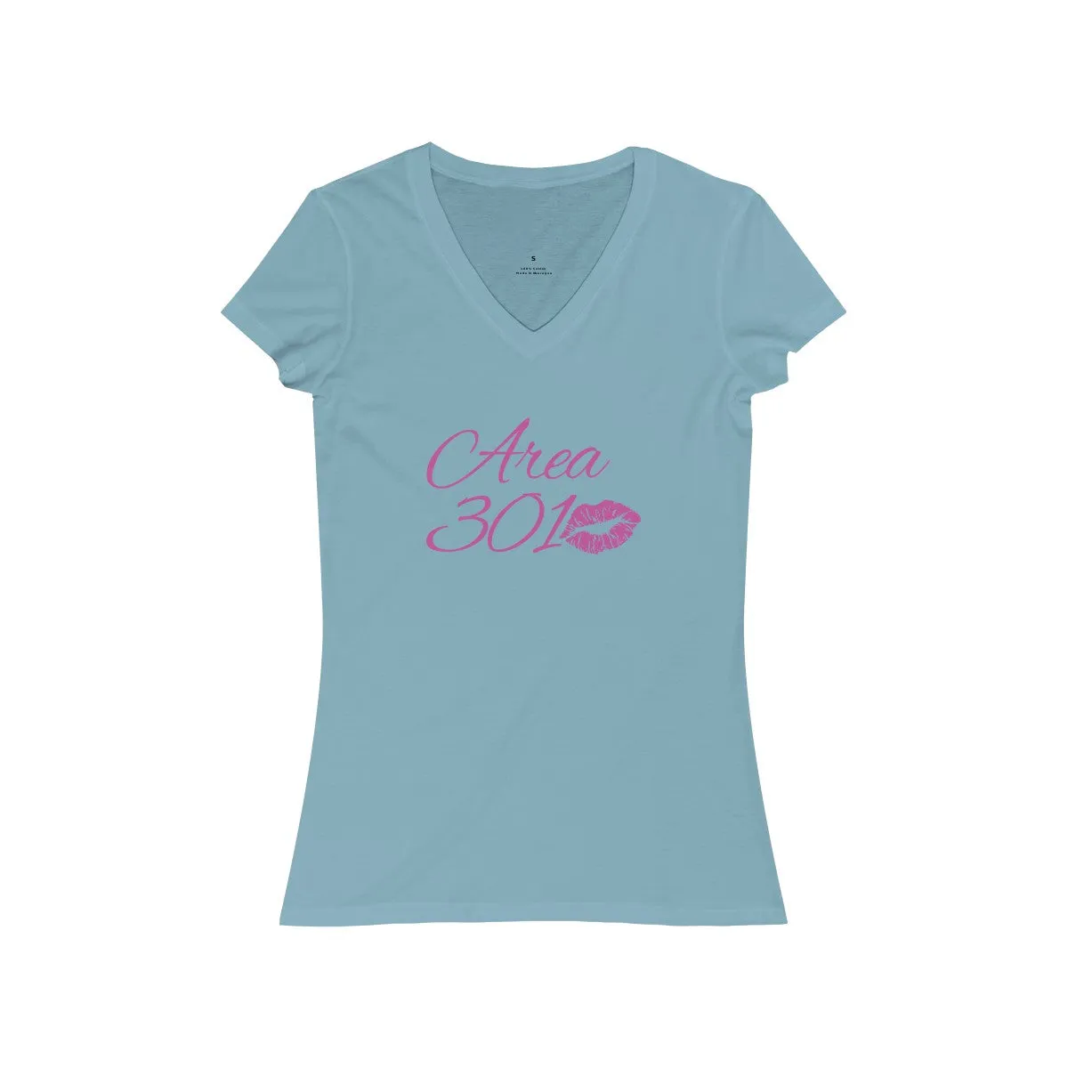 Area 301 Kiss - Women's Jersey Short Sleeve V-Neck Tee
