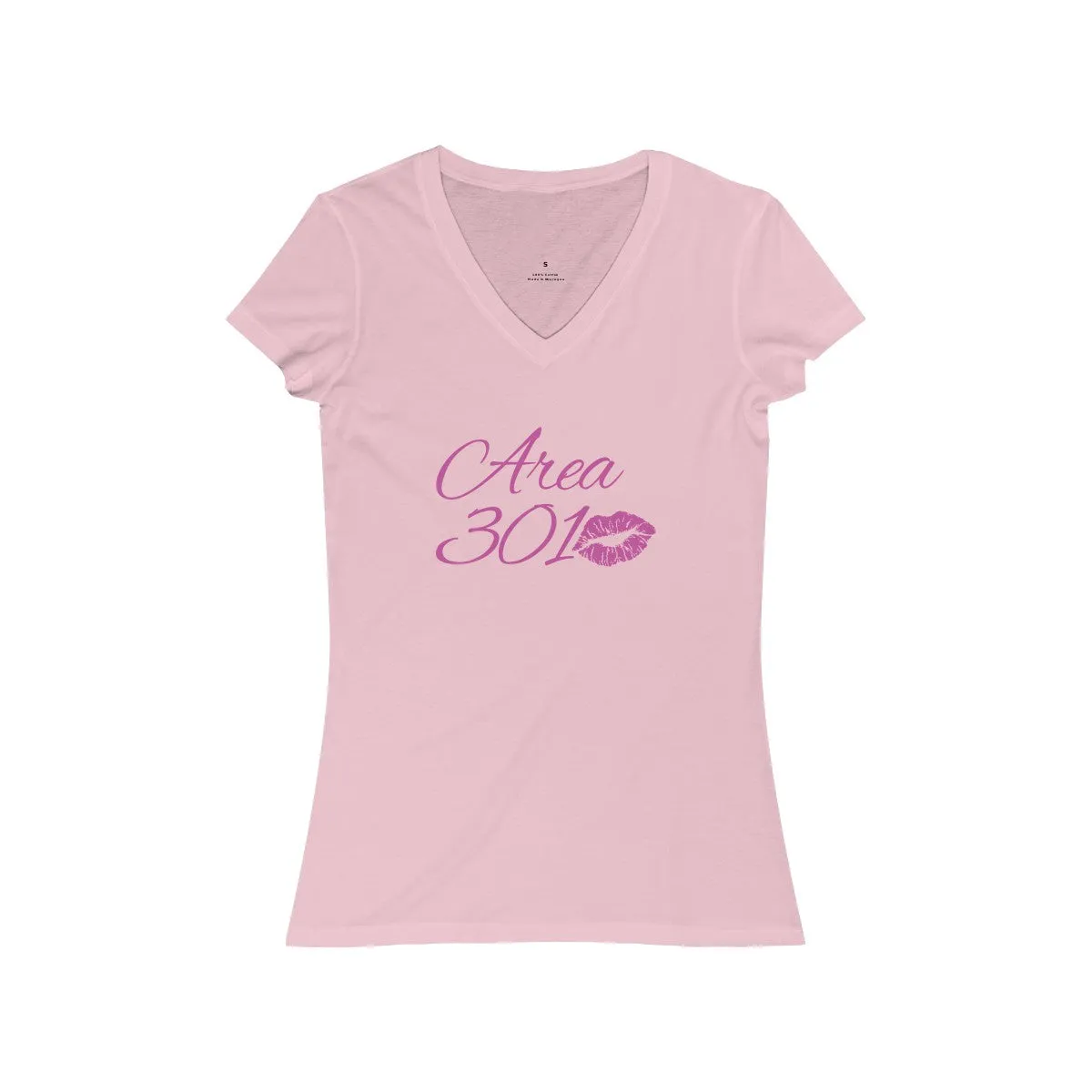 Area 301 Kiss - Women's Jersey Short Sleeve V-Neck Tee