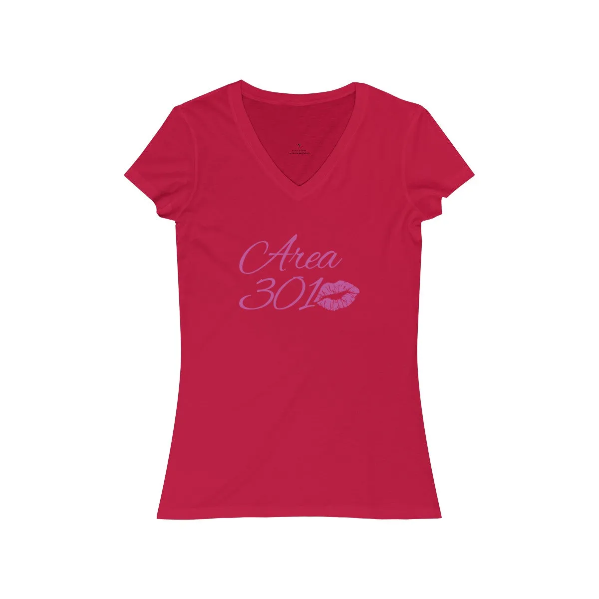 Area 301 Kiss - Women's Jersey Short Sleeve V-Neck Tee