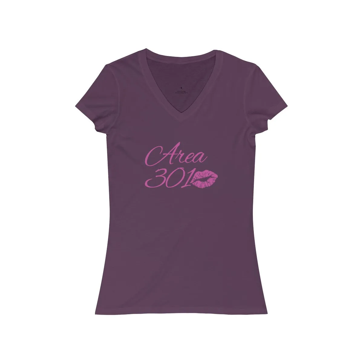 Area 301 Kiss - Women's Jersey Short Sleeve V-Neck Tee