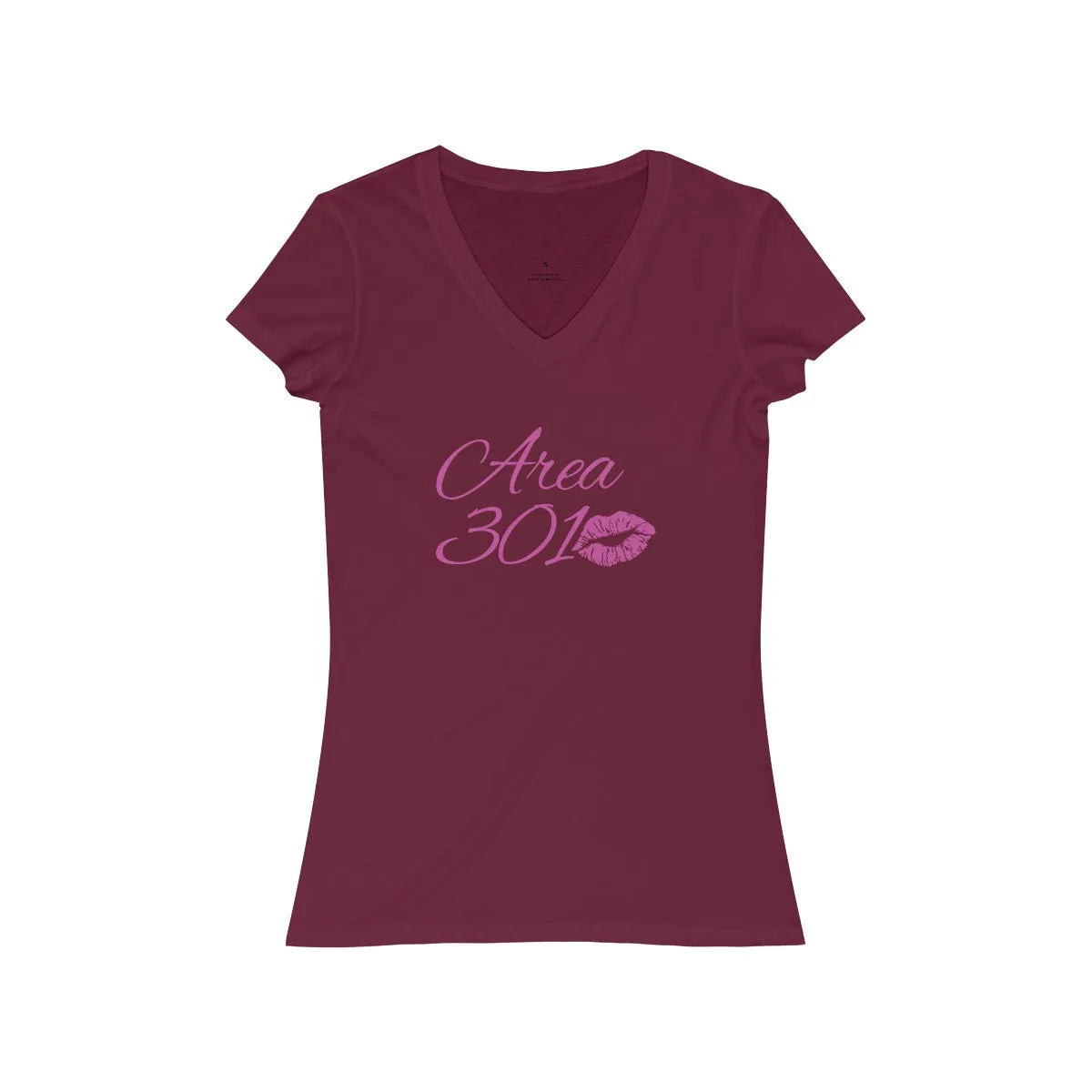 Area 301 Kiss - Women's Jersey Short Sleeve V-Neck Tee