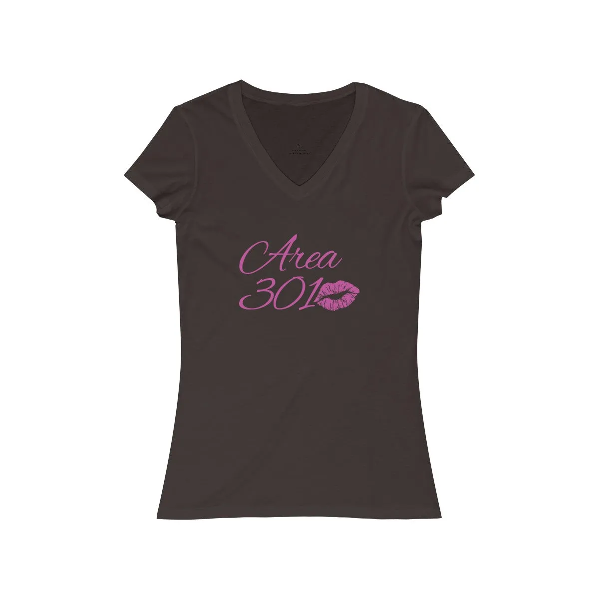 Area 301 Kiss - Women's Jersey Short Sleeve V-Neck Tee