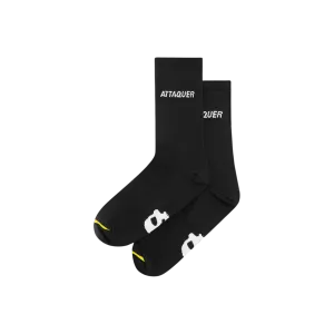 Attaquer All Day Sock Side Logo - Black