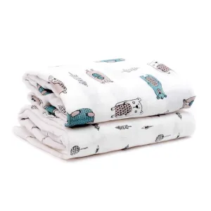 Bamboo XL Muslin Cloths 2 Pack - Woodland Stories