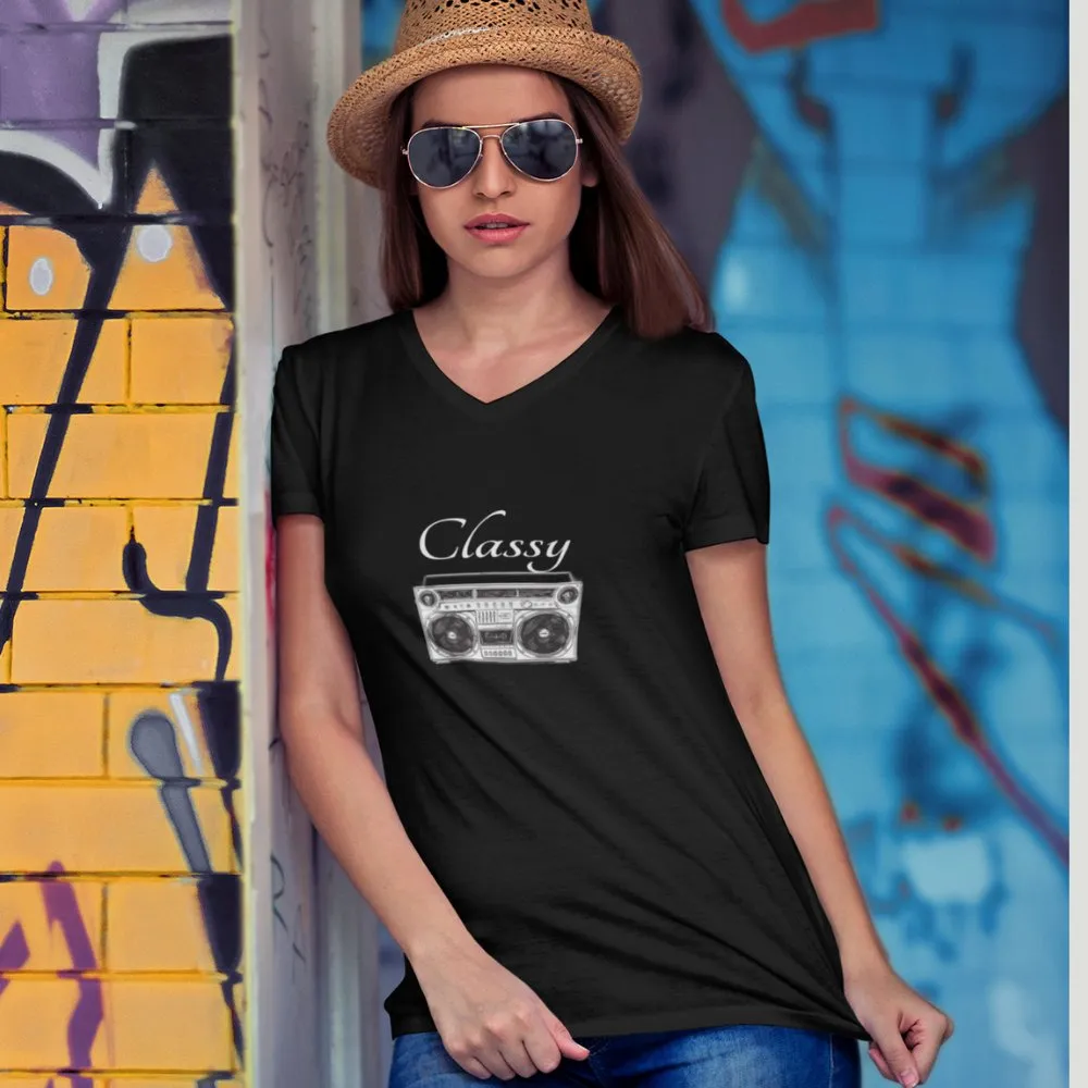 Be Extra! Classy Short Sleeve V-Neck T-Shirt