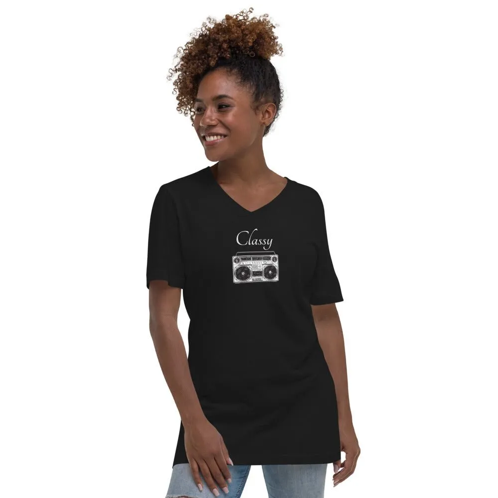 Be Extra! Classy Short Sleeve V-Neck T-Shirt