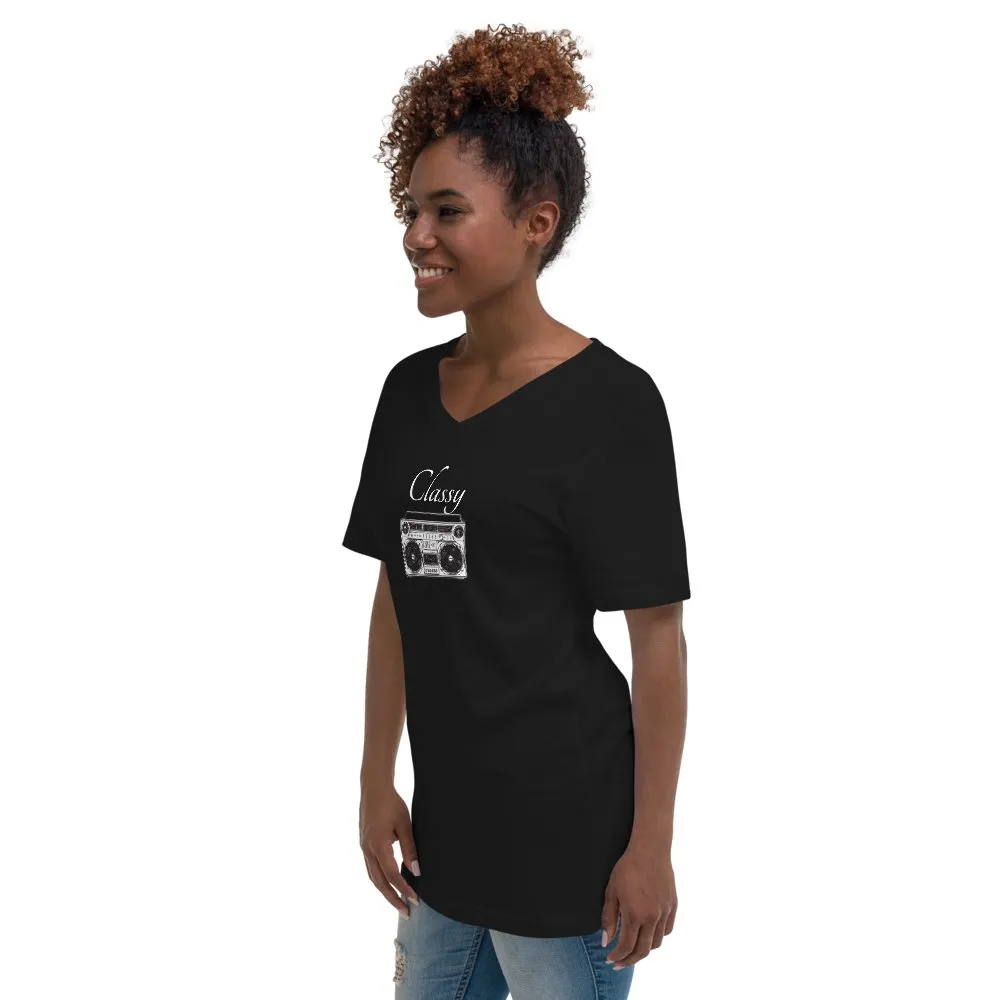 Be Extra! Classy Short Sleeve V-Neck T-Shirt