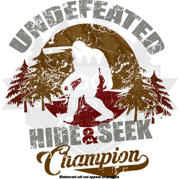 Bigfoot Undefeated Hide & Seek Champion Men's T-Shirt