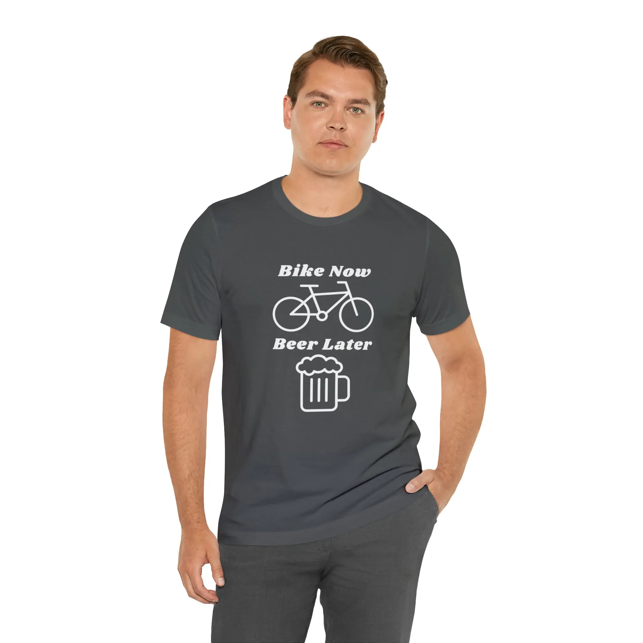 Bike Now Beer Later [White Print]