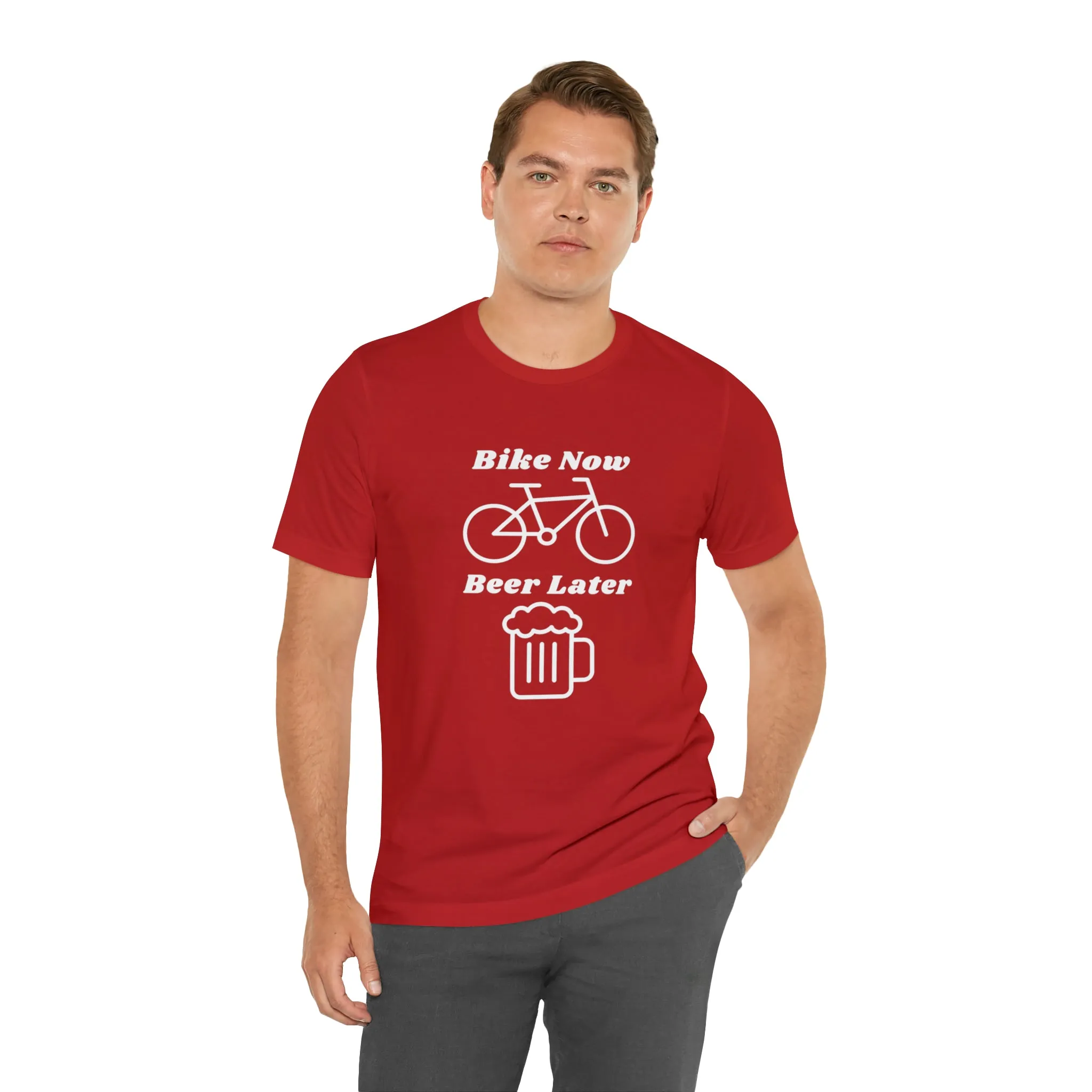 Bike Now Beer Later [White Print]