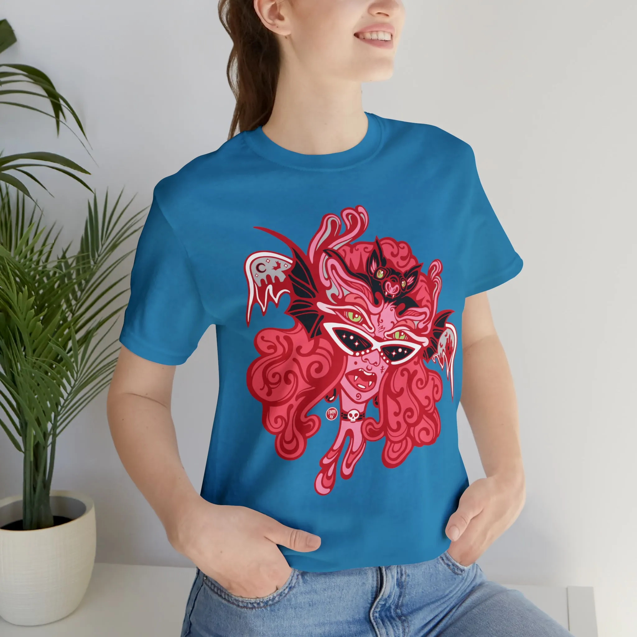 Blood Bae (RED) by Chaya Av Unisex Short Sleeve T-Shirt DTG (16 Colors Available)
