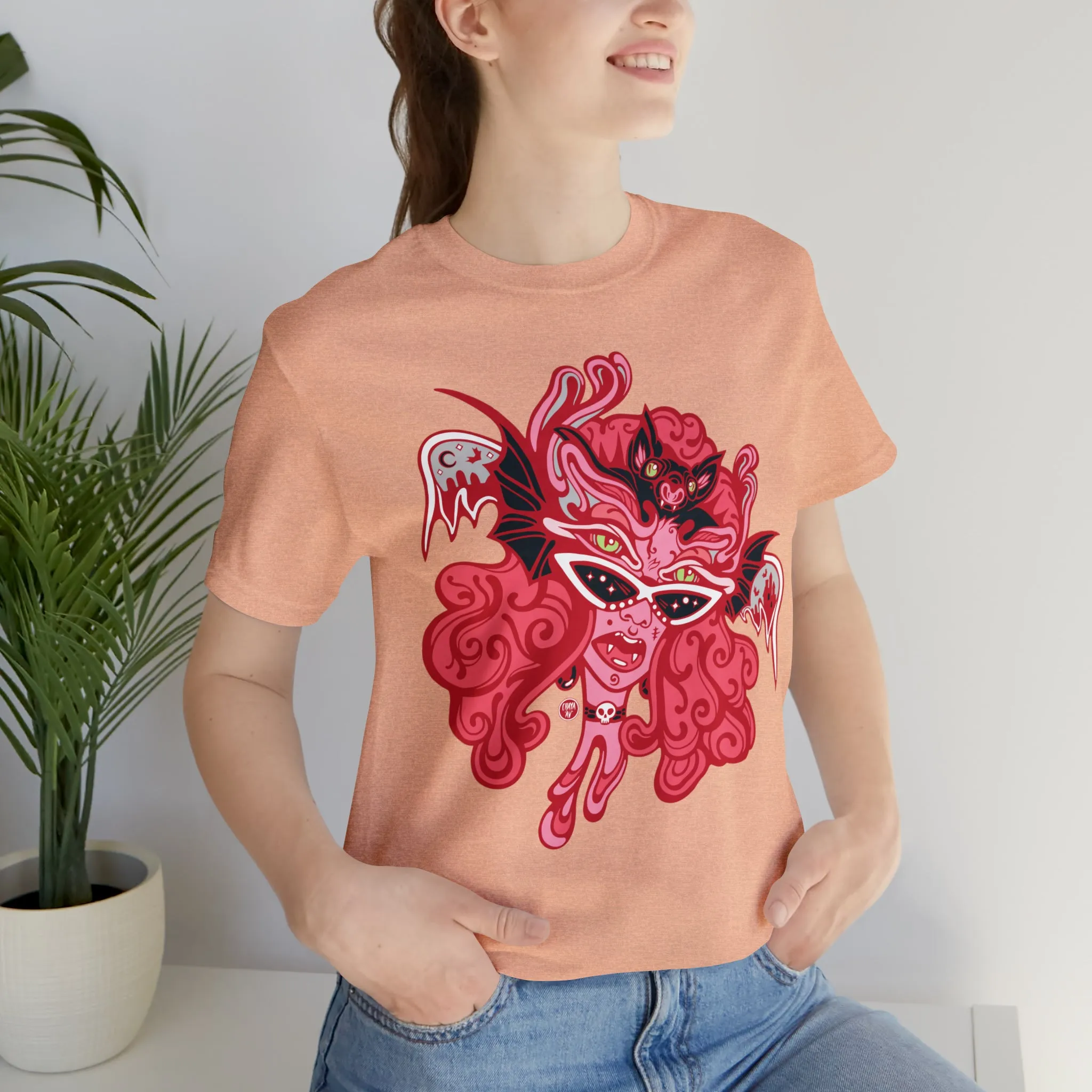 Blood Bae (RED) by Chaya Av Unisex Short Sleeve T-Shirt DTG (16 Colors Available)