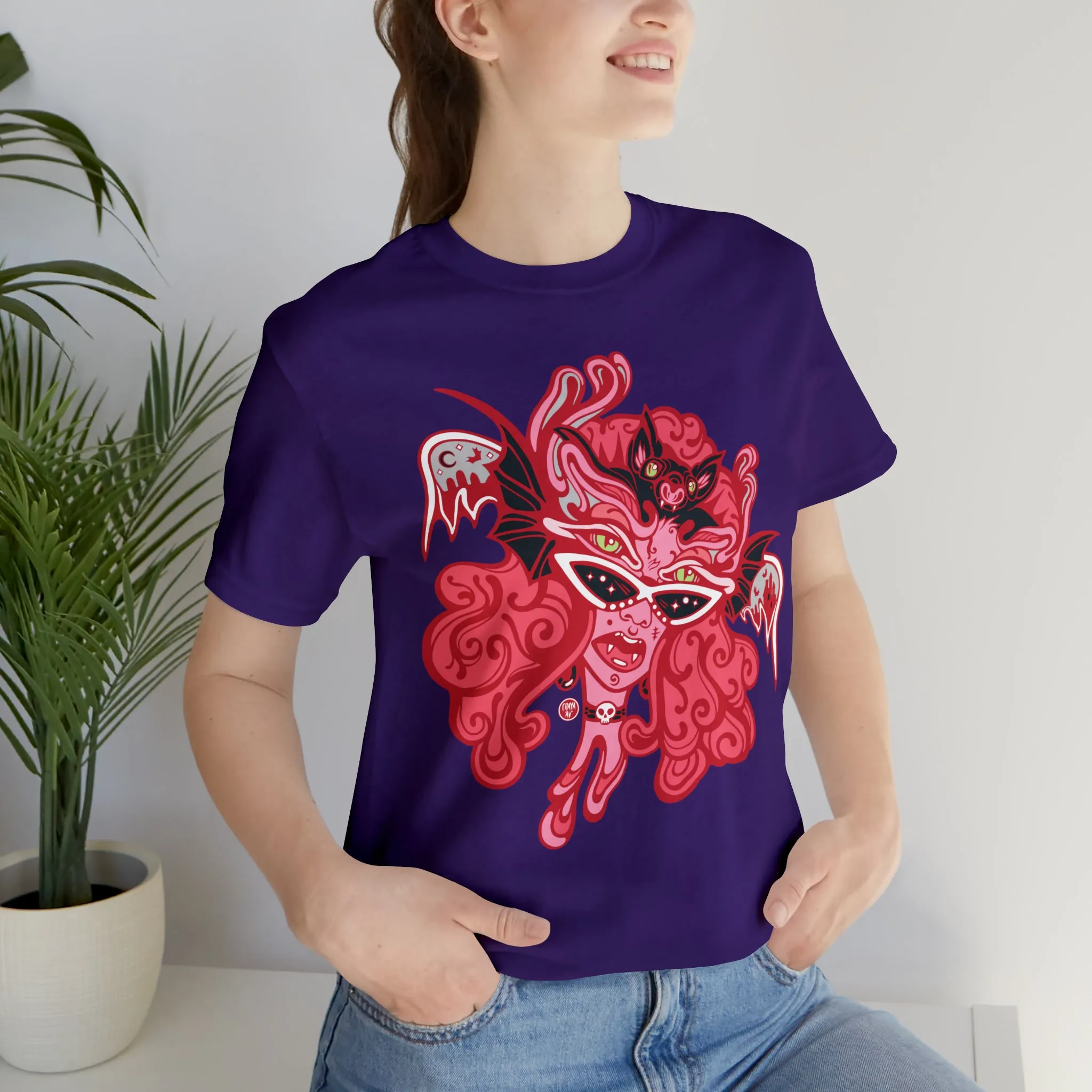 Blood Bae (RED) by Chaya Av Unisex Short Sleeve T-Shirt DTG (16 Colors Available)