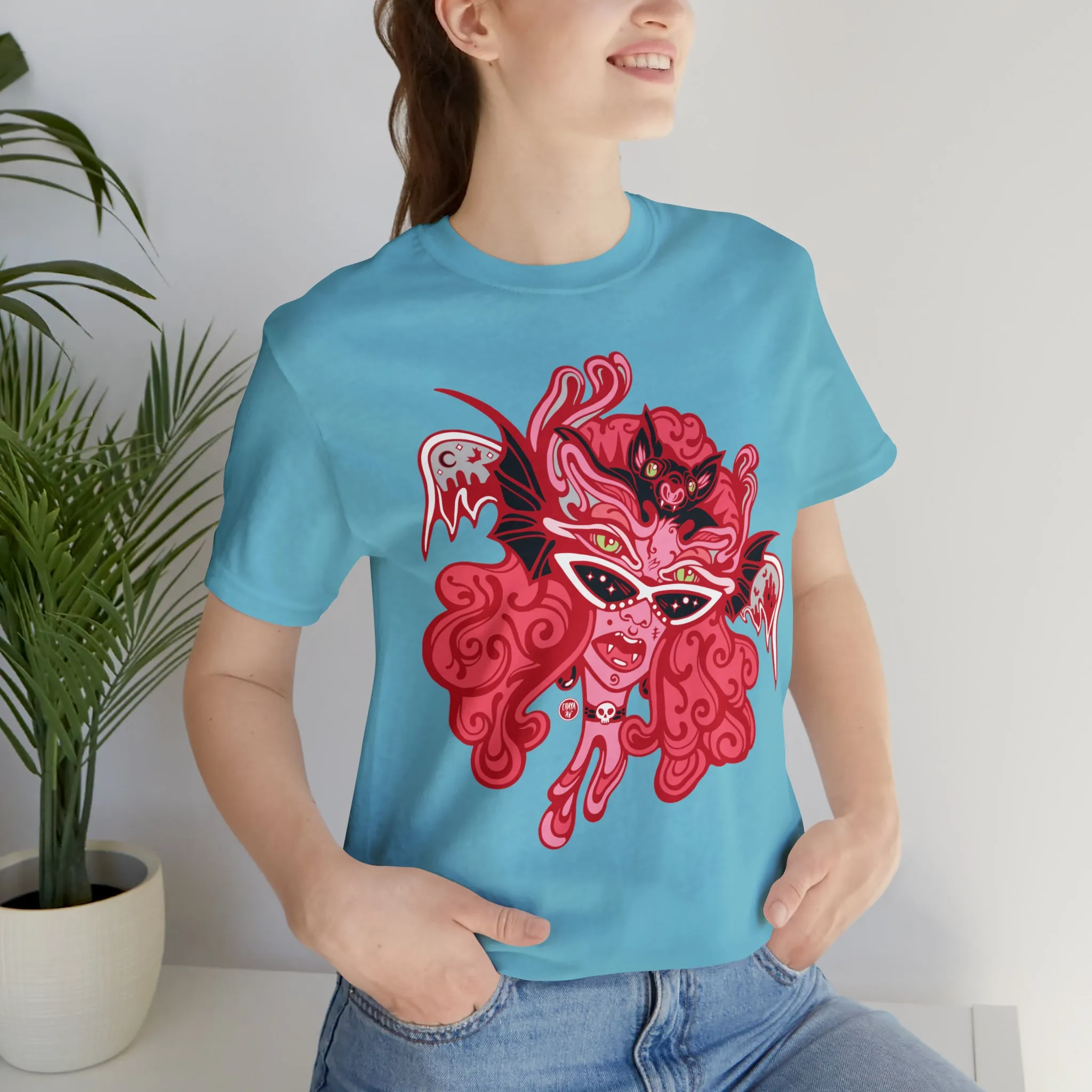 Blood Bae (RED) by Chaya Av Unisex Short Sleeve T-Shirt DTG (16 Colors Available)