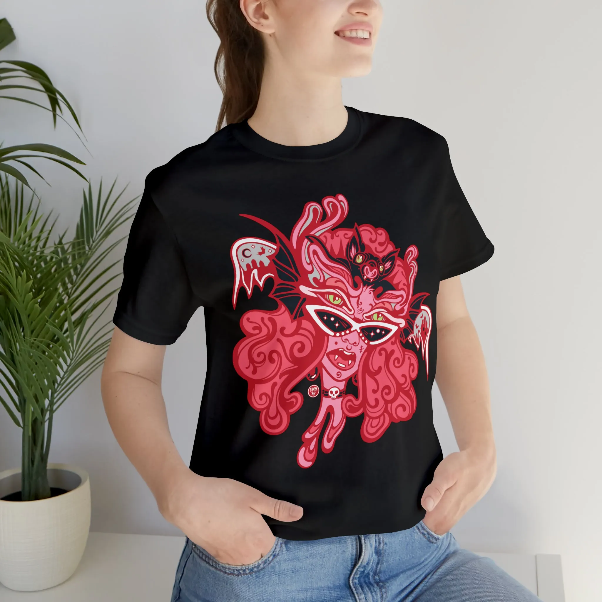 Blood Bae (RED) by Chaya Av Unisex Short Sleeve T-Shirt DTG (16 Colors Available)