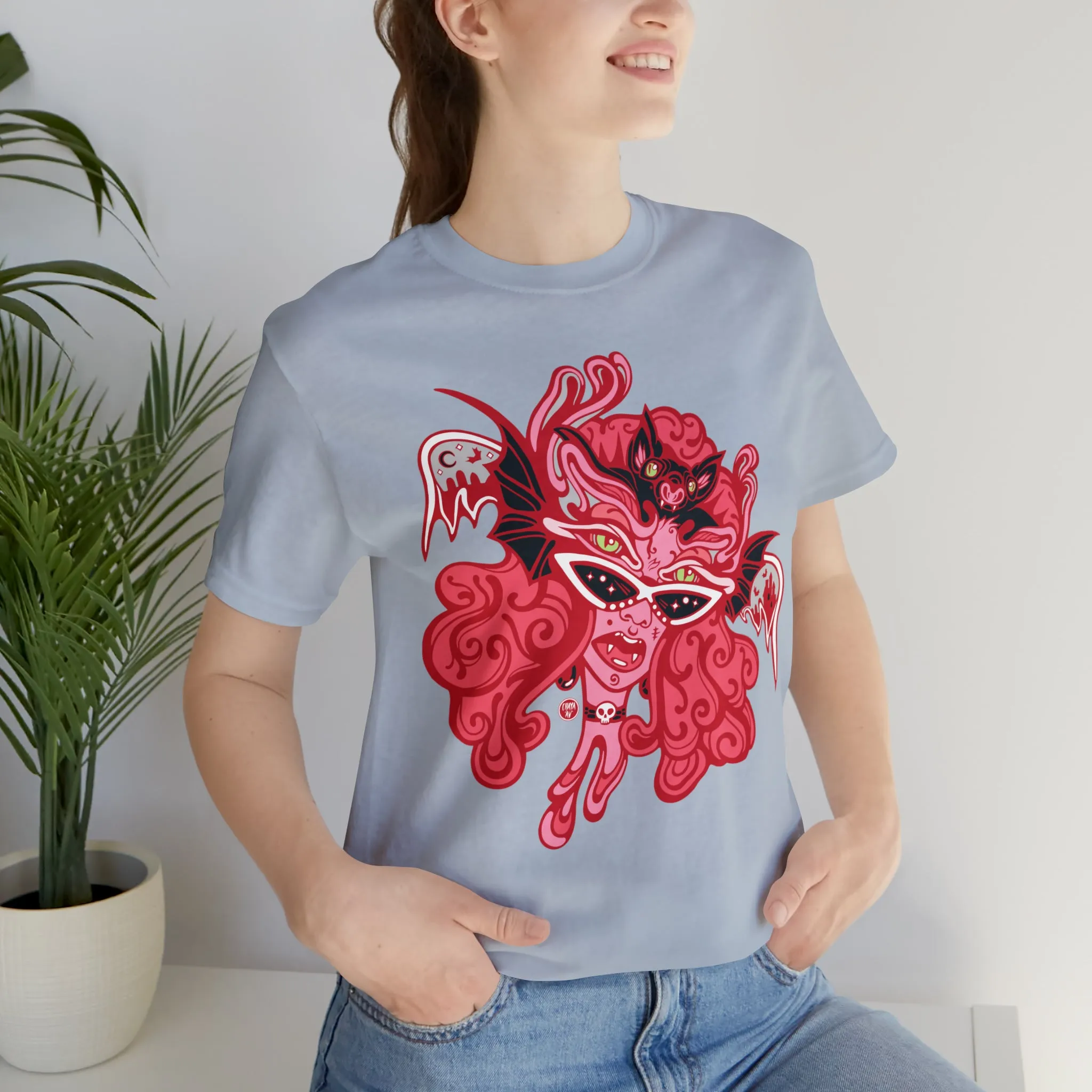 Blood Bae (RED) by Chaya Av Unisex Short Sleeve T-Shirt DTG (16 Colors Available)